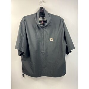 Zero Restriction Golf Outerwear Womens Sz M Black 1/2 Zip Short Sleeve Mediterra